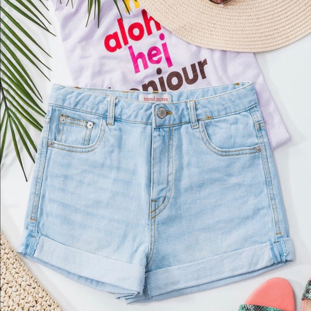 Light Wash Denim Shorts